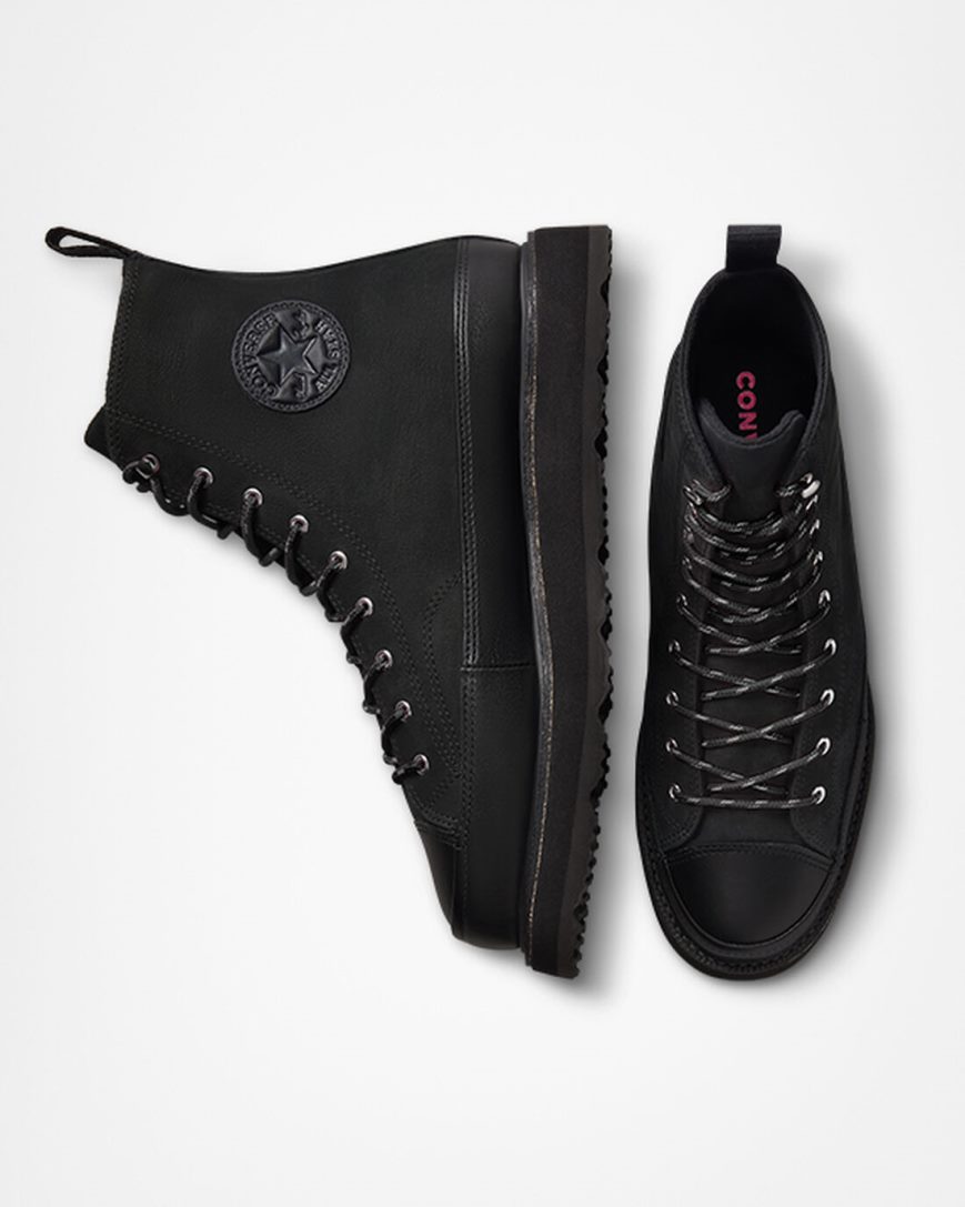 Botas Converse Chuck Taylor Crafted Altas Mujer Negras Rosas | PE P7L0E4